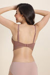 Zivame Padded Non Wired 3/4th Coverage Tshirt Bra - Nutmeg — thumbnail 3