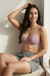 Zivame Padded Non Wired 3/4th Coverage Tshirt Bra - Pink — thumbnail 4