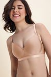 Zivame Padded Non Wired 3/4th Coverage Tshirt Bra - Skin — thumbnail 5