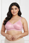 Zivame True Curv Jacquard Beautiful Basic Single Layered Non Wired Full Coverage Tshirt Bra - Pink — thumbnail 2