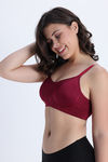 Zivame Single Layered Non Wired Full Coverage Tshirt Bra - Plum — thumbnail 2