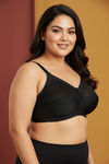 Zivame True Curv Single Layered Non Wired Full Coverage Super Support Bra - Black — thumbnail 3