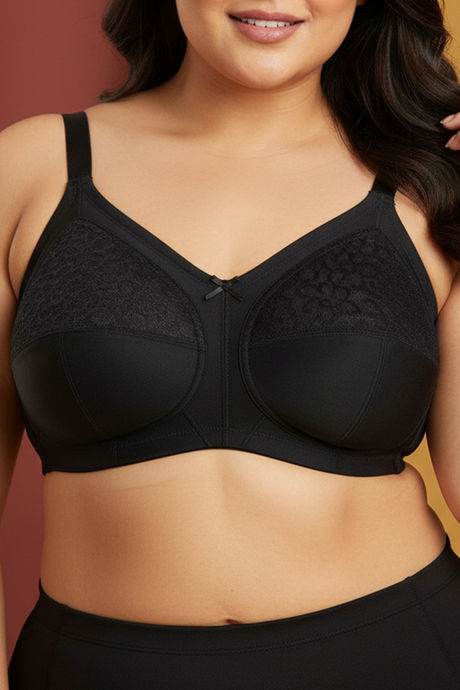 Zivame True Curv Single Layered Non Wired Full Coverage Super Support Bra - Black — image 4