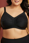 Zivame True Curv Single Layered Non Wired Full Coverage Super Support Bra - Black — thumbnail 4