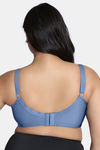 Zivame True Curv Jacquard Single Layered Non Wired Full Coverage Super Support Bra - Blue — thumbnail 2