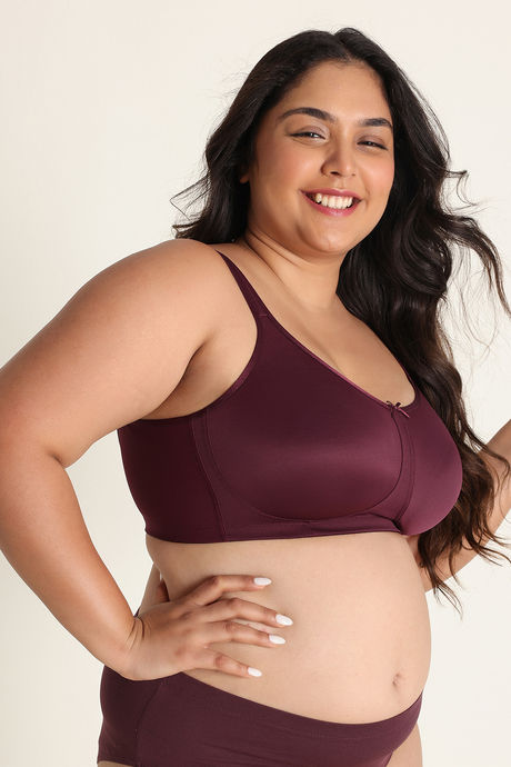 Zivame True Curv Single Layered Non Wired Full Coverage Lightweight Super Support Bra - Fig — image 2