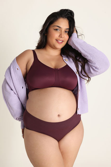 Zivame True Curv Single Layered Non Wired Full Coverage Lightweight Super Support Bra - Fig — image 5