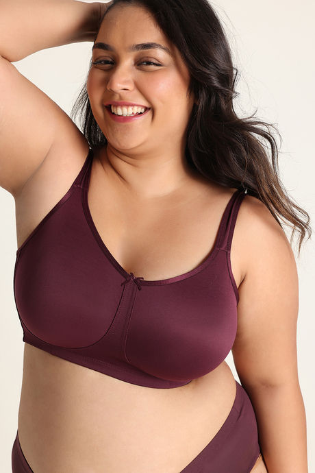 Zivame True Curv Single Layered Non Wired Full Coverage Lightweight Super Support Bra - Fig — image 6