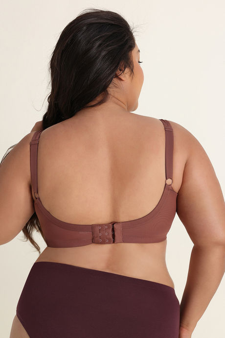 Zivame True Curv Single Layered Non Wired Full Coverage Lightweight Super Support Bra - Nutmeg — image 3