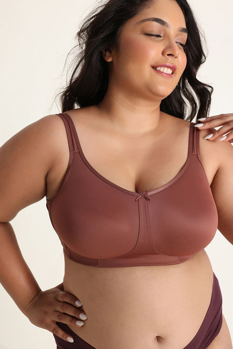 Zivame True Curv Single Layered Non Wired Full Coverage Lightweight Super Support Bra - Nutmeg — image 5