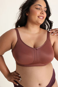 Zivame True Curv Single Layered Non Wired Full Coverage Lightweight Super Support Bra - Nutmeg — thumbnail 5