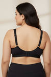 Zivame True Curv Single Layered Non Wired Full Coverage Minimiser Bra - Black — thumbnail 2