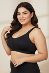 Zivame True Curv Single Layered Non Wired Full Coverage Minimiser Bra - Black — thumbnail 3