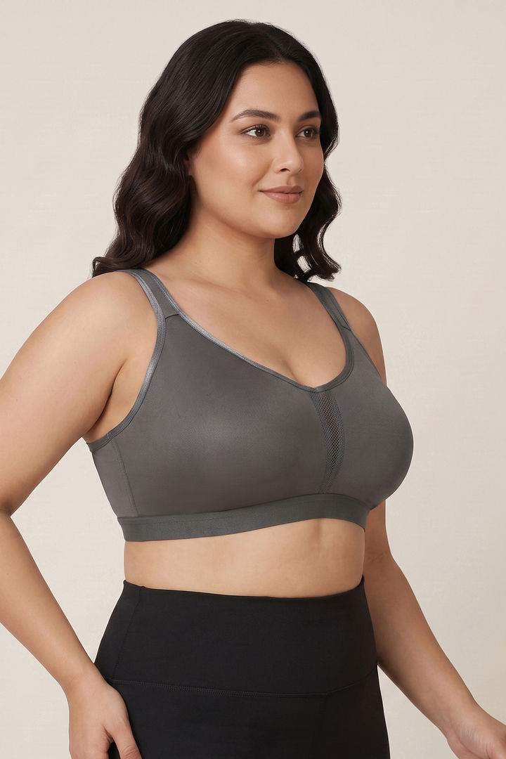 Zivame True Curv Single Layered Non Wired Full Coverage Minimiser Bra - Turbulence — image 4