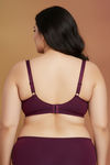 Zivame Beautiful Basic True Curv Single Layered Non Wired Full Coverage Minimiser Bra - Plum — thumbnail 2
