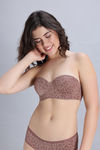 Zivame Power Pulse Padded High Wired 3/4th Coverage Strapless Bra - Clove — thumbnail 5