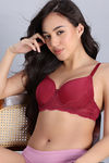 Zivame Padded Regular Wired 3/4th Coverage Tshirt Bra - Maroon — thumbnail 1