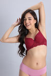 Zivame Padded Regular Wired 3/4th Coverage Tshirt Bra - Maroon — thumbnail 2