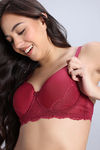 Zivame Padded Regular Wired 3/4th Coverage Tshirt Bra - Maroon — thumbnail 5