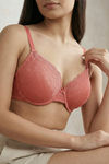 Zivame Lush Cherry Padded Wired 3/4th Coverage Lace Bra - Lantana — thumbnail 4