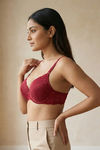 Zivame Lush Cherry Padded Wired 3/4th Coverage Lace Bra - Scooter — thumbnail 2