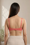Zivame Padded Non Wired 3/4th Coverage Lace Bra - Lantana — thumbnail 3