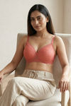 Zivame Padded Non Wired 3/4th Coverage Lace Bra - Lantana — thumbnail 4