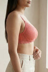 Zivame Padded Non Wired 3/4th Coverage Lace Bra - Lantana — thumbnail 5