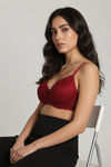 Zivame Padded Non Wired 3/4th Coverage Lace Bra - Scooter — thumbnail 4