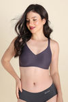 Zivame Freeform Single Layered Non Wired 3/4th Coverage Tshirt Bra - Grey — thumbnail 2