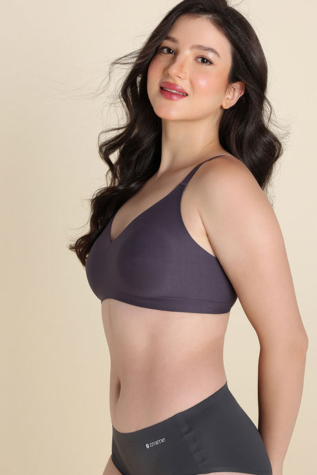 Zivame Freeform Single Layered Non Wired 3/4th Coverage Tshirt Bra - Grey — image 3