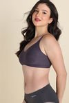 Zivame Freeform Single Layered Non Wired 3/4th Coverage Tshirt Bra - Grey — thumbnail 3