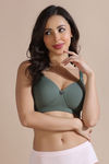 Zivame Padded Non Wired 3/4th Coverage Tshirt Bra - Green — thumbnail 2
