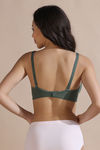 Zivame Padded Non Wired 3/4th Coverage Tshirt Bra - Green — thumbnail 4
