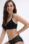 Zivame Padded Non Wired 3/4th Coverage T-Shirt Bra - Black — thumbnail 3