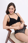 Zivame Padded Non Wired 3/4th Coverage T-Shirt Bra - Black — thumbnail 6