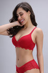 Zivame Padded Non Wired 3/4th Coverage T-Shirt Bra - Wine — thumbnail 4