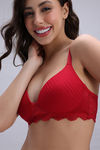 Zivame Padded Non Wired 3/4th Coverage T-Shirt Bra - Wine — thumbnail 5