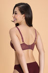 Zivame Padded Non Wired Medium Coverage Tshirt Bra - Brown — thumbnail 3