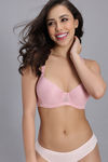 Zivame Padded Non Wired Medium Coverage Tshirt Bra - Pink — thumbnail 1