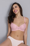Zivame Padded Non Wired Medium Coverage Tshirt Bra - Pink — thumbnail 4