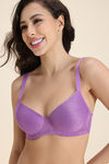 Zivame Padded Non Wired Medium Coverage Tshirt Bra - Purple — thumbnail 5