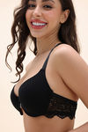Zivame Padded High Wired Medium Coverage T-Shirt Bra - Black — thumbnail 6