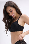 Zivame Padded Non Wired Medium Coverage T-Shirt Bra - Black — thumbnail 3