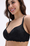 Zivame Padded Non Wired Medium Coverage T-Shirt Bra - Black — thumbnail 6