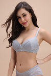 Zivame Padded Non Wired Medium Coverage T-Shirt Bra - Grey — thumbnail 3
