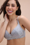 Zivame Padded Non Wired Medium Coverage T-Shirt Bra - Grey — thumbnail 4