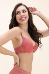 Zivame Padded High Wired Medium Coverage T-Shirt Bra - Orange — thumbnail 2