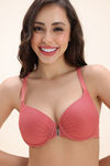 Zivame Padded High Wired Medium Coverage T-Shirt Bra - Orange — thumbnail 4