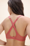 Zivame Padded High Wired Medium Coverage T-Shirt Bra - Orange — thumbnail 5